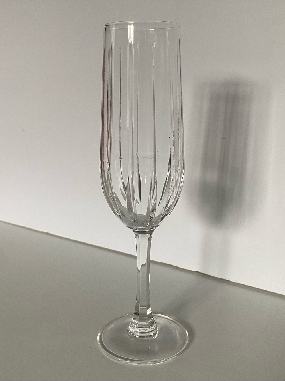 Royal Crystal Rock (RCR) Champagne Flute Glass Replacement 8” Mint Cond Italy